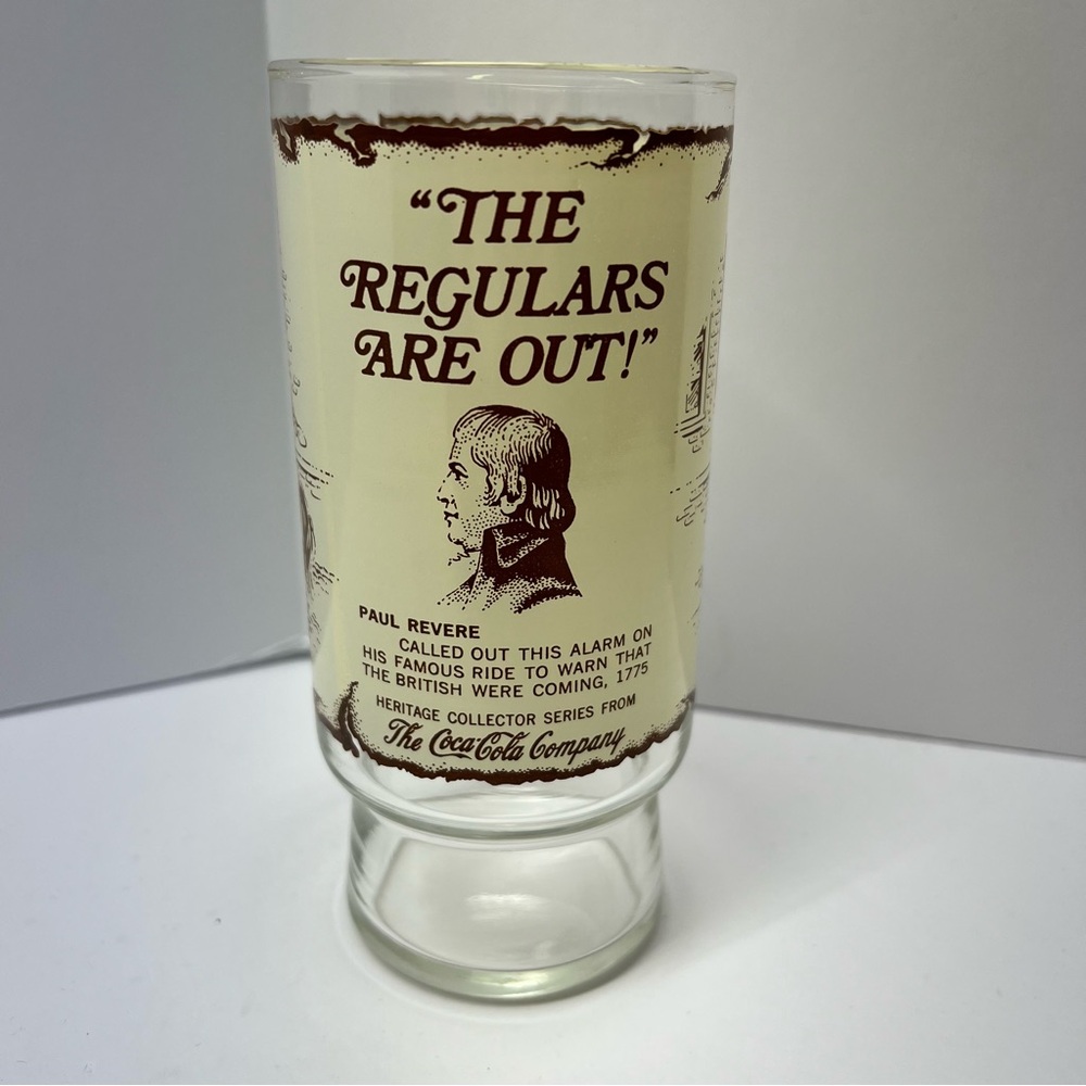1976 Coca-Cola Heritage Collector Series ~ Paul Revere ~ Drinking Glass Coke‎